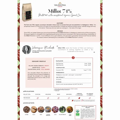 Valrhona Millot Single Origin Madagascar Dark Chocolate